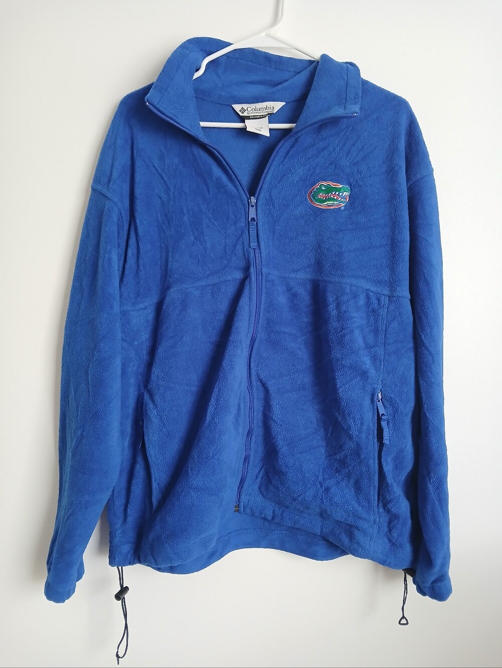 Columbia Sportswear Full Zip Blue Gator Fleece Size XL Jacket